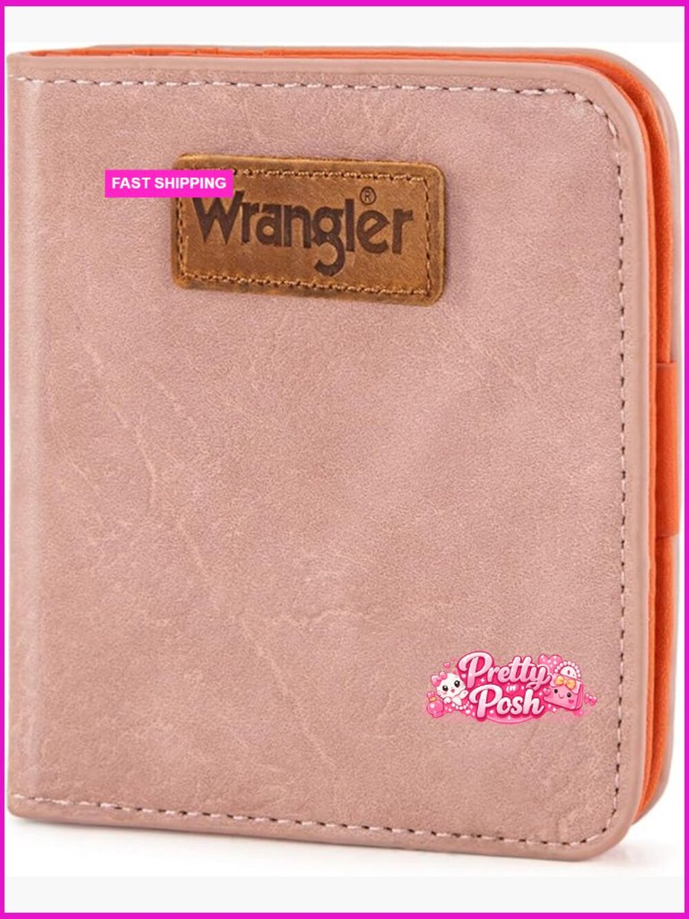Faux Leather Mini Wallet with RFID Lining and Coin Purse